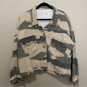 ✨EASEL✨ Camo Denim Jacket